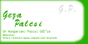 geza palcsi business card